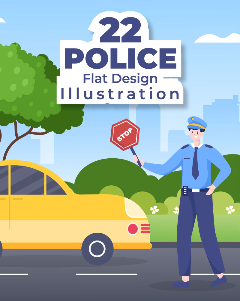 22 Police Design Illustration