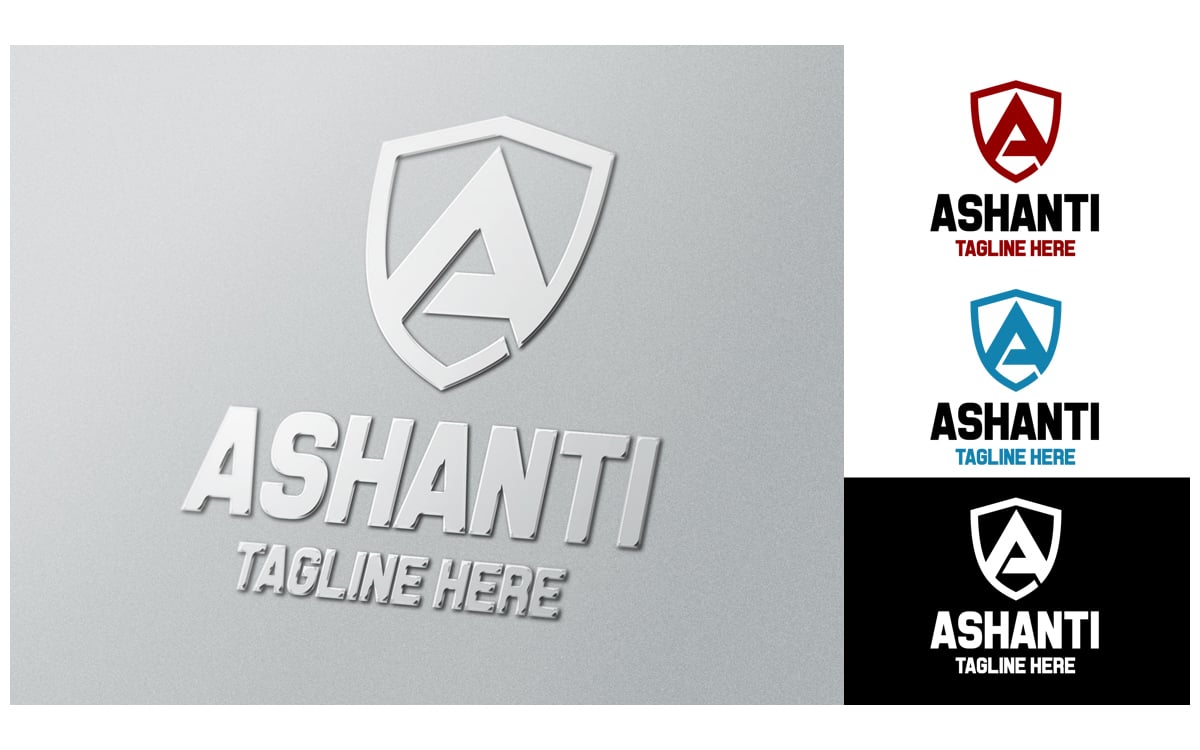 Ashanti - Letter A Shield Logo Template