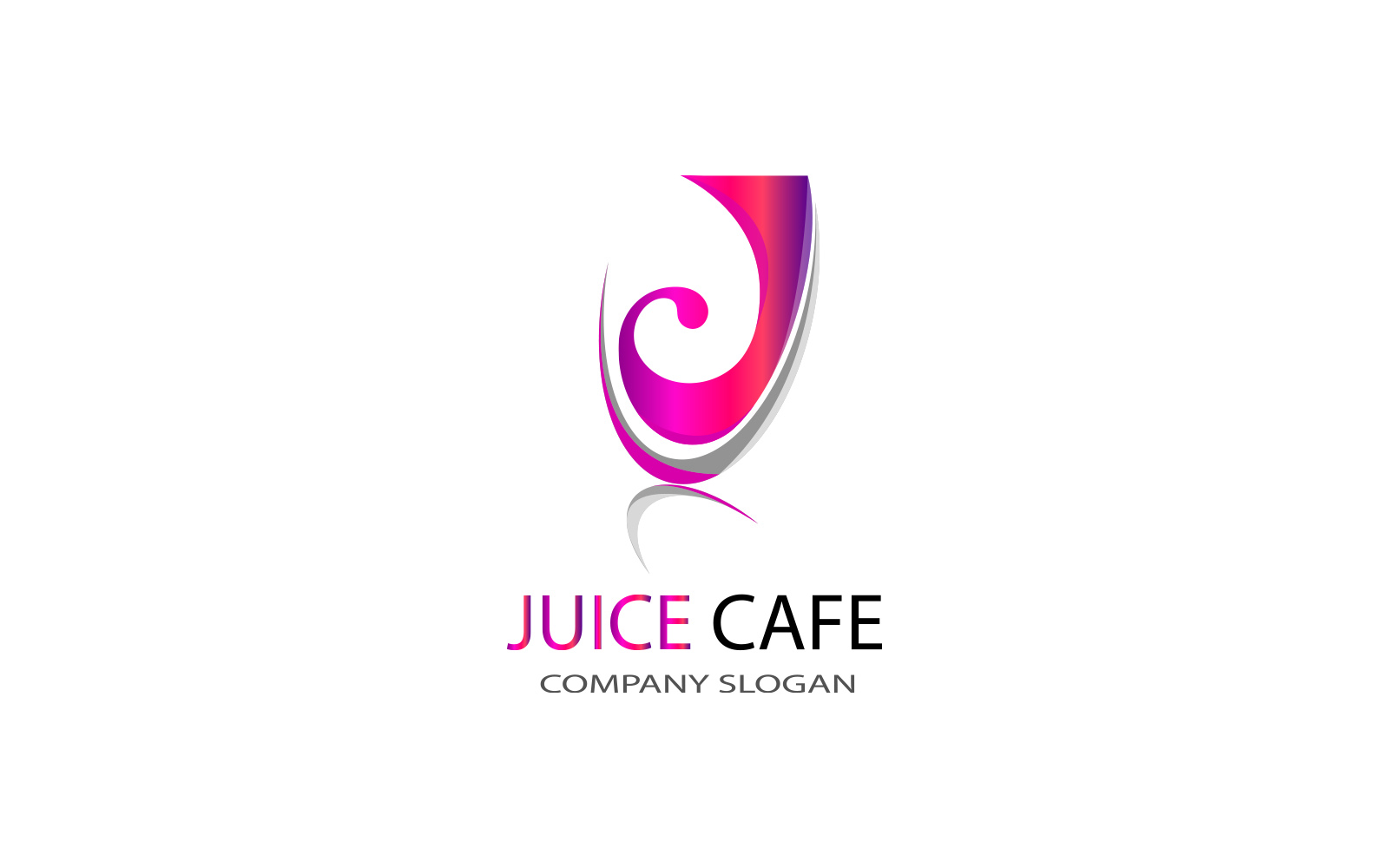Juice Cafe For All Juice Business Logo template