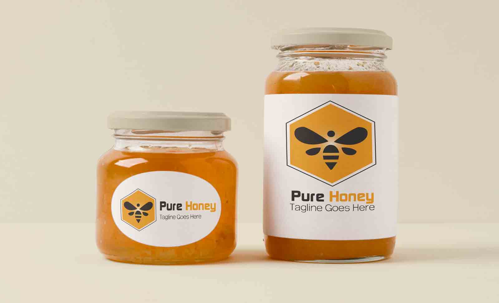 Pure Honey Logo Design Template