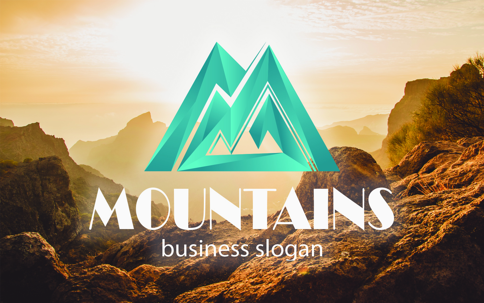 Mountains Logo Monogram M Letter