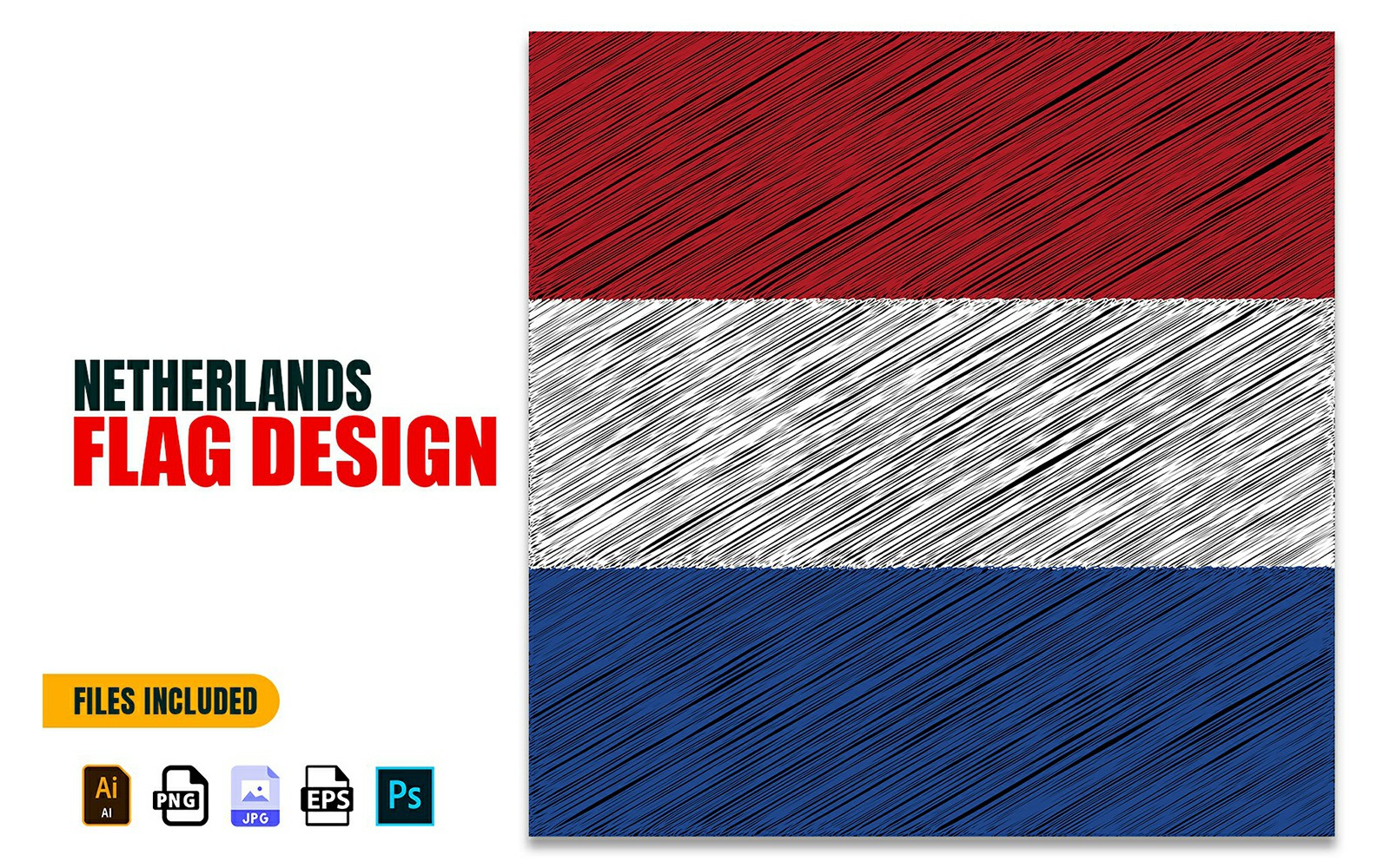 5 May Netherlands Liberation Day Flag Design Illustration