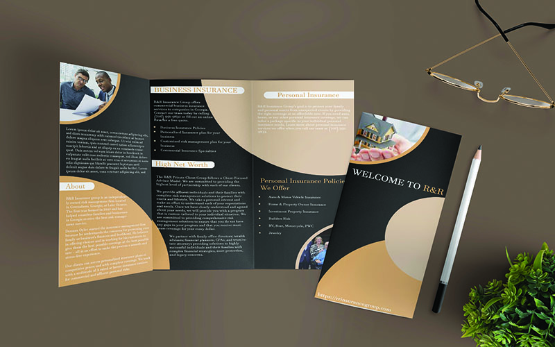 Tri-Fold Brochure For Business and Company - Trifold Brochure