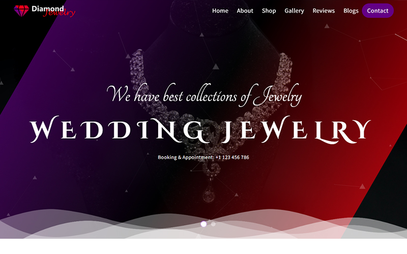 Jewelry and Diamond Collection Landing Page Template
