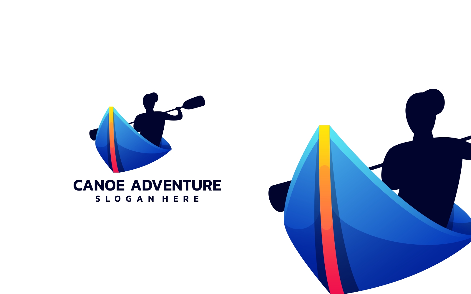 Canoe Adventure Gradient Logo