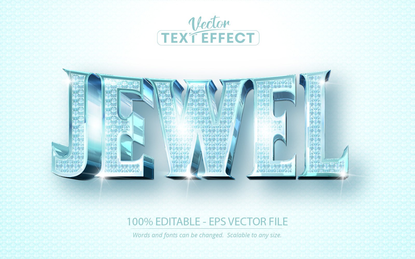 Jewel - Editable Text Effect, Diamond And Crystal Text Style, Graphics Illustration