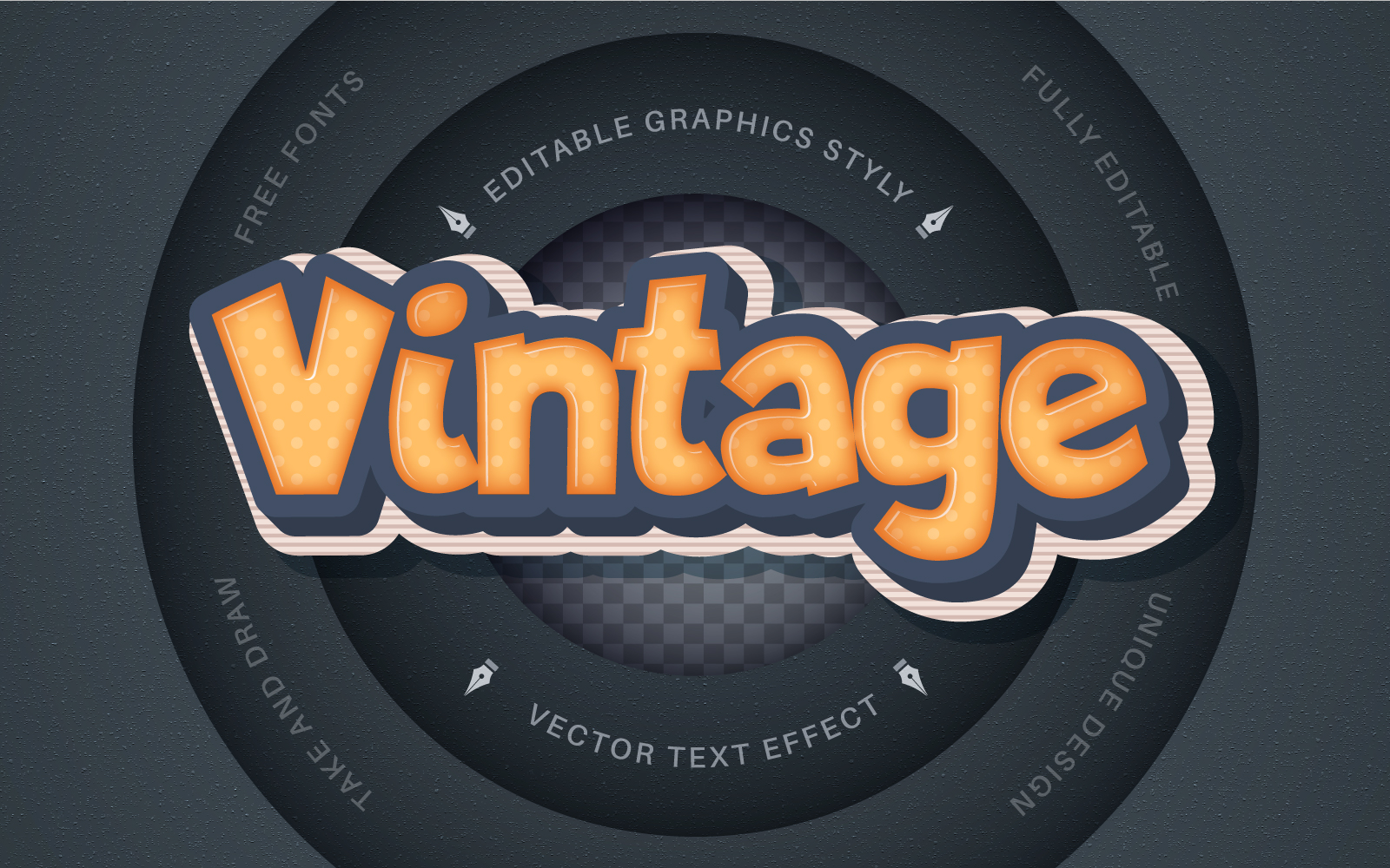 Old Vintage - Editable Text Effect, Font Style, Graphics Illustration