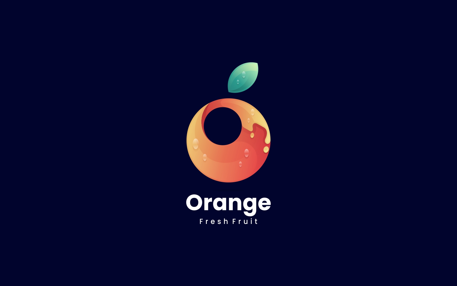 Fresh Orange Gradient Logo Template