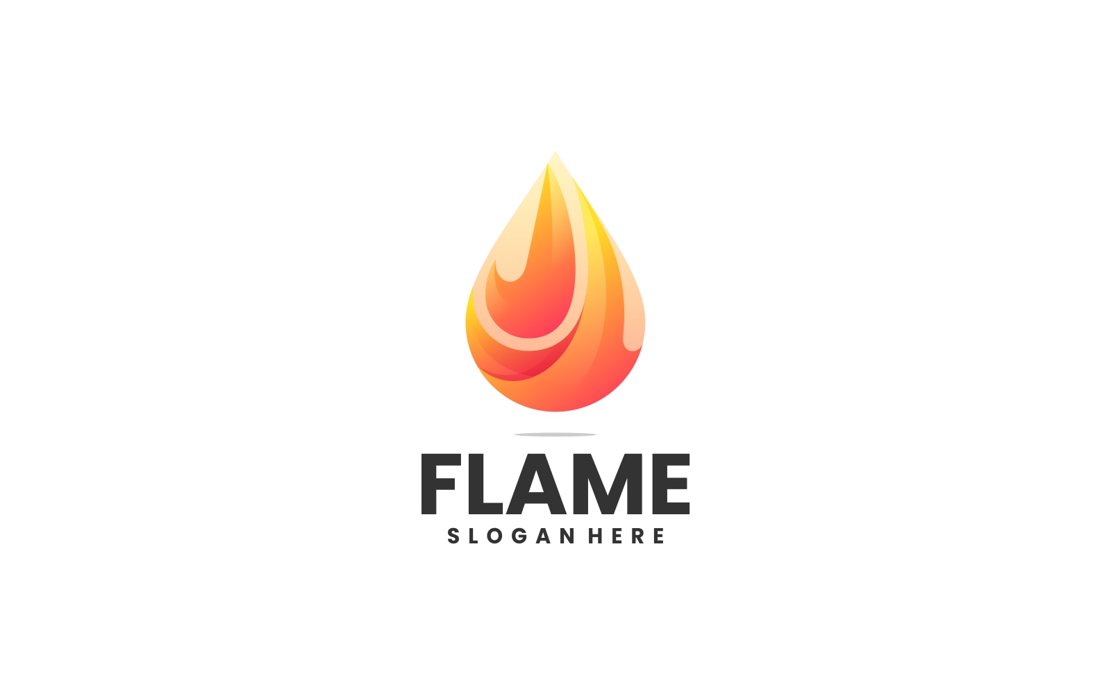 Flame Color Gradient Logo Template