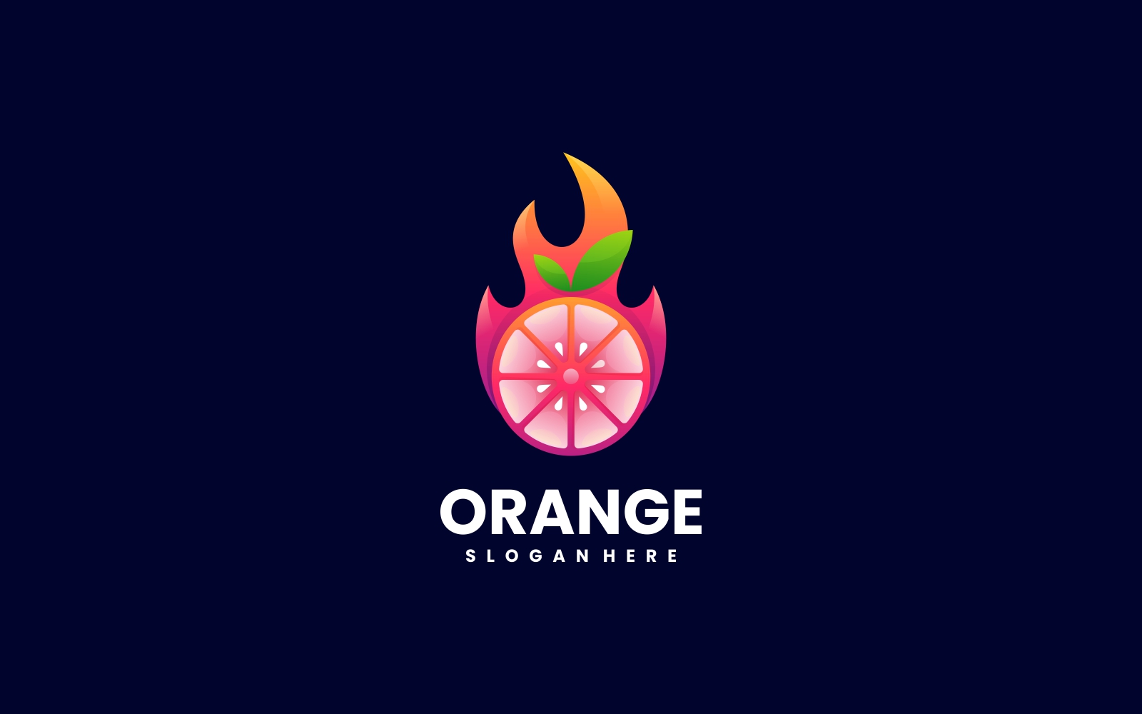 Orange Fire Gradient Logo