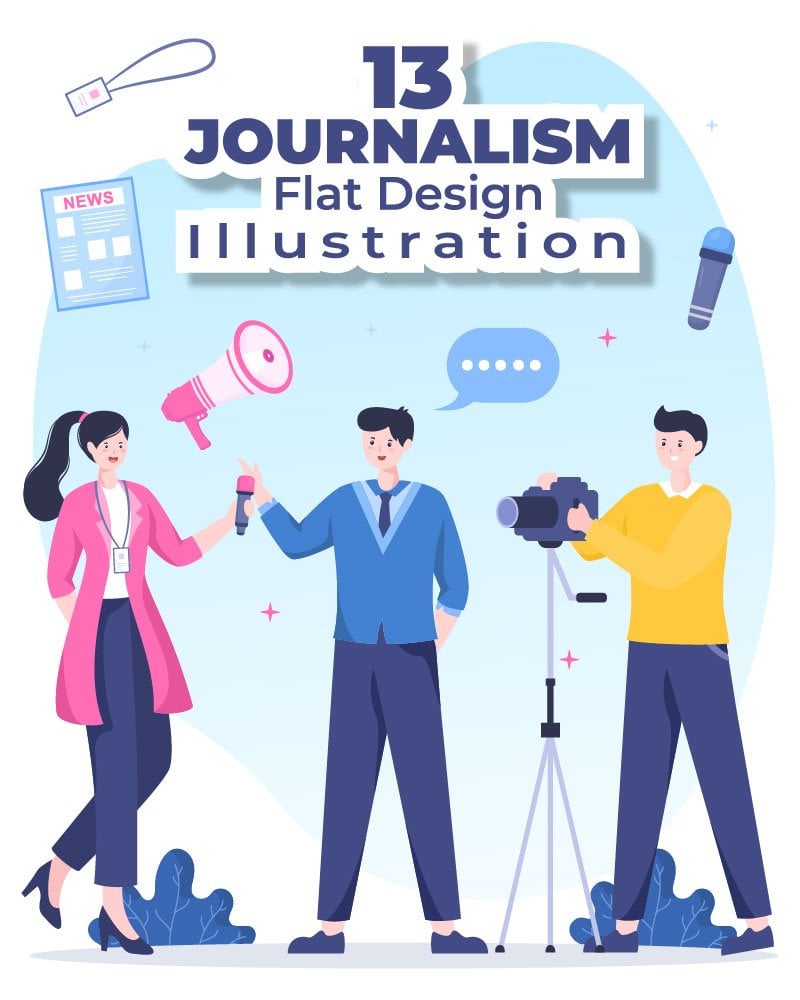 13 Journalism or Social broadcasting Illustration