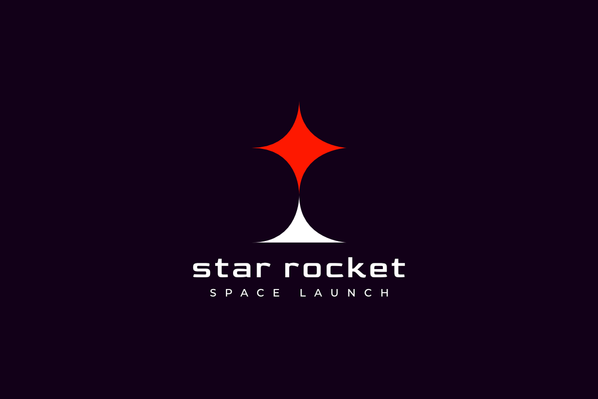 Star Rocket Launch Clever Logo