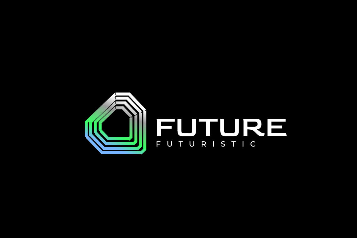 Gradient Future Line Symbol Logo