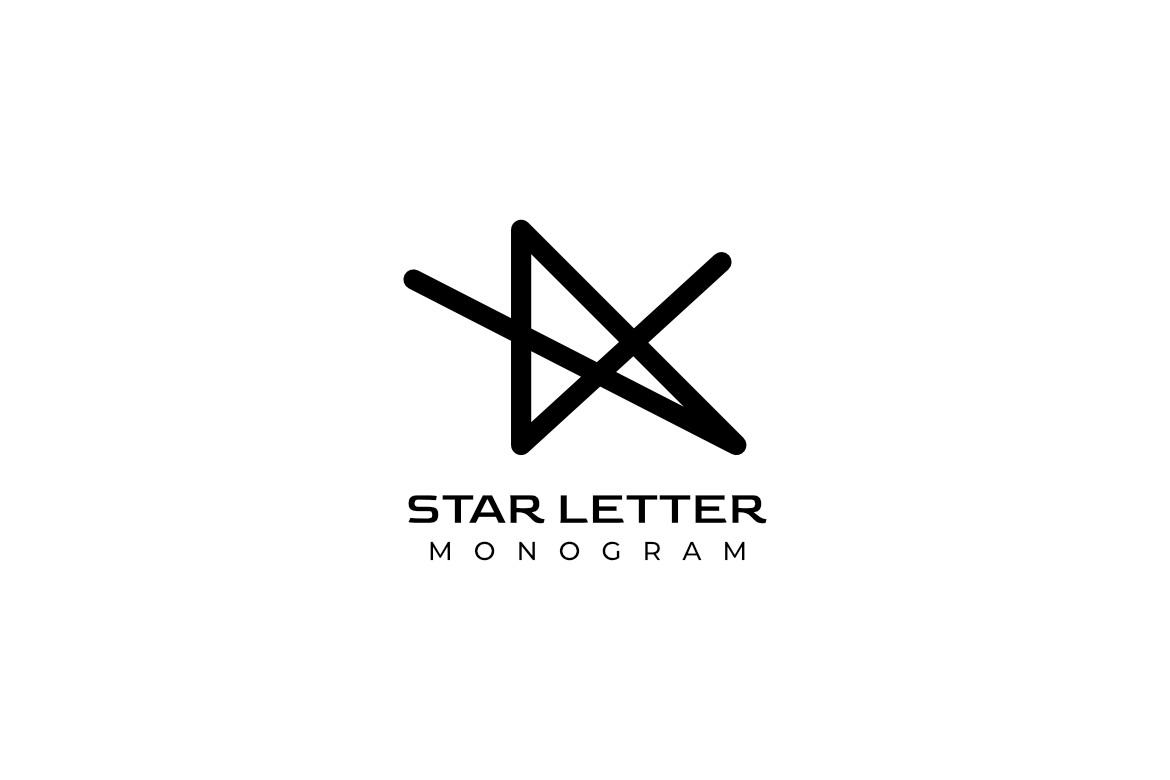 Star Line Monogram letter AX Logo
