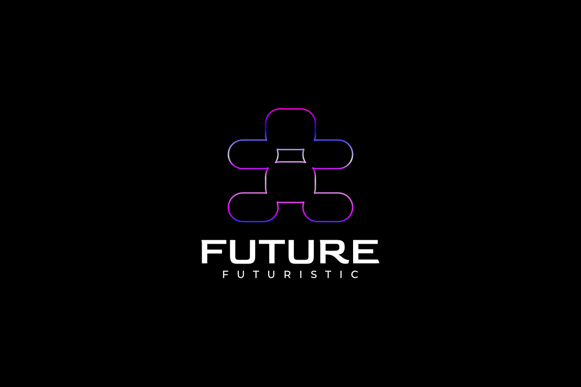 Tech Line Future Gradient Logo