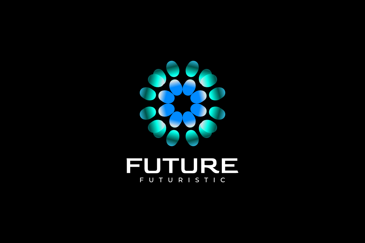 Abstract Technology Futuristic Gradient Logo