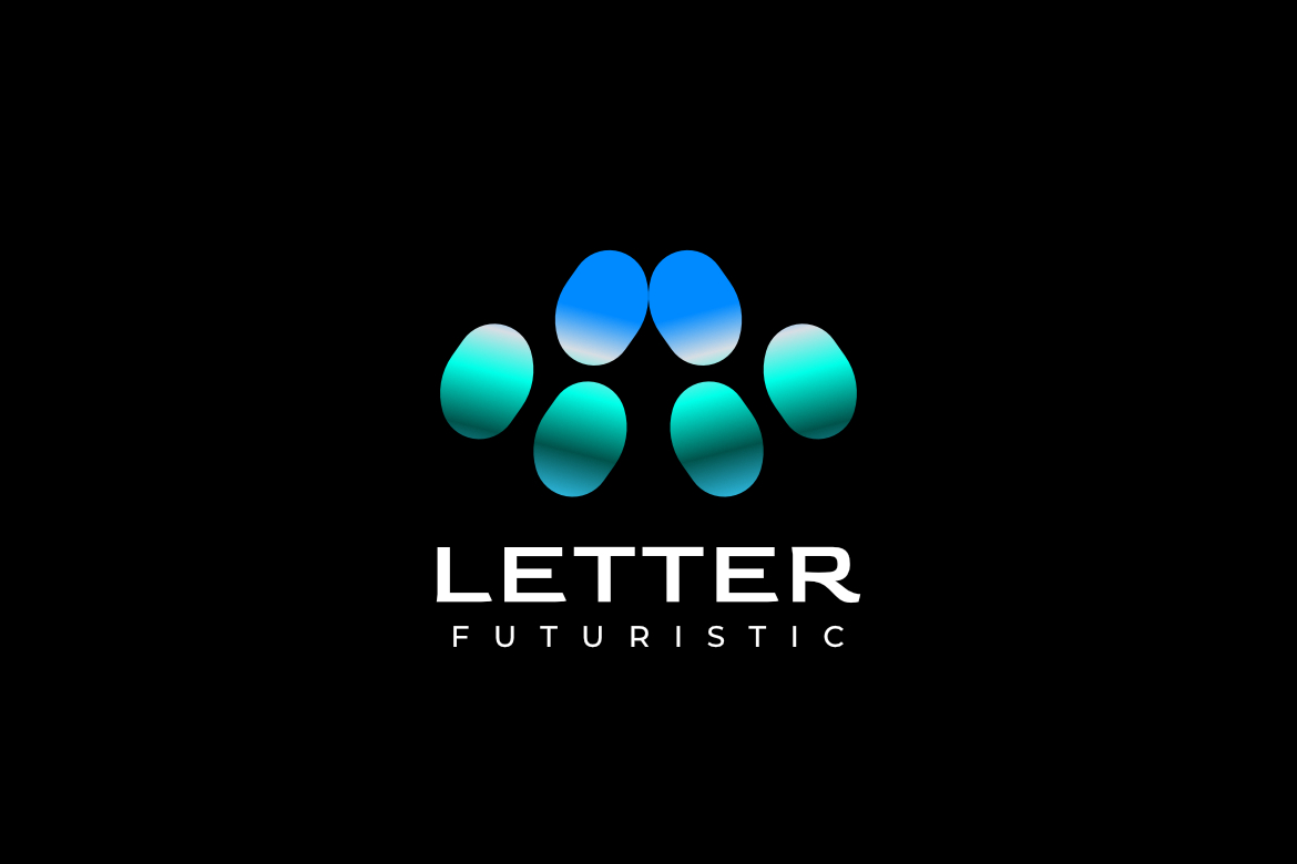 Abstract Techno Futuristic Gradient Logo