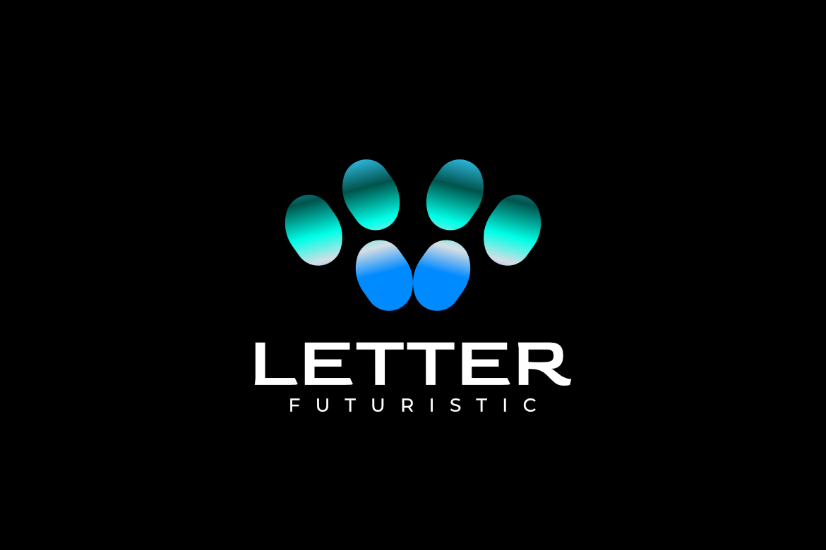 Abstract Monogram WY Letter Techno Futuristic Gradient Logo