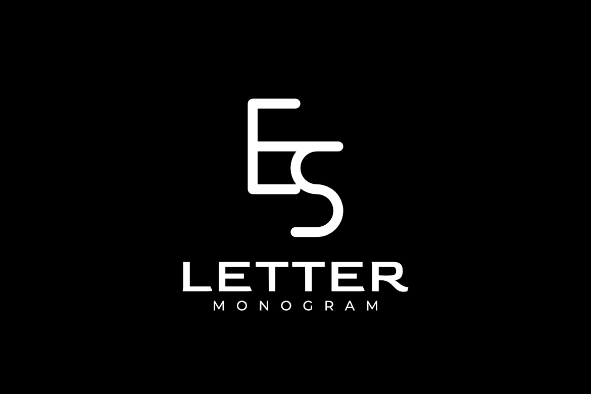 Corporate Simple Monogram Letter ES Logo