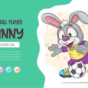 Bunny Football Vectors Templates 240785