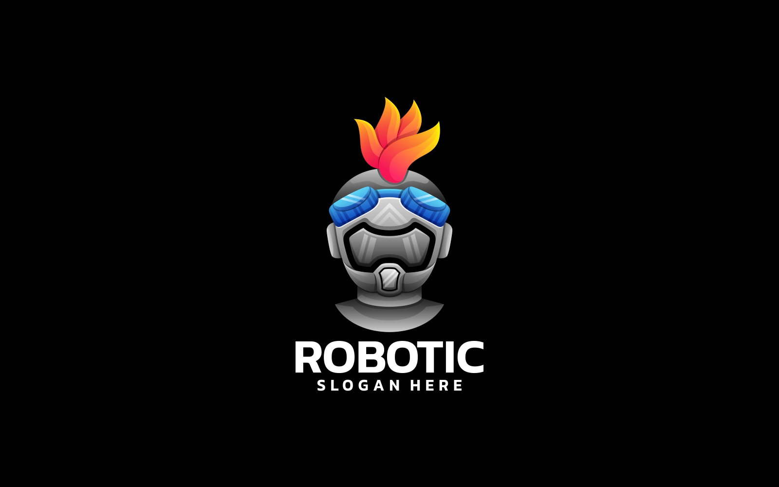 Robotic Gradient Logo Design