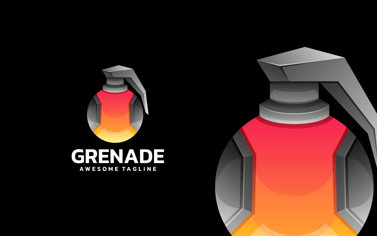 Grenade Gradient Logo Style