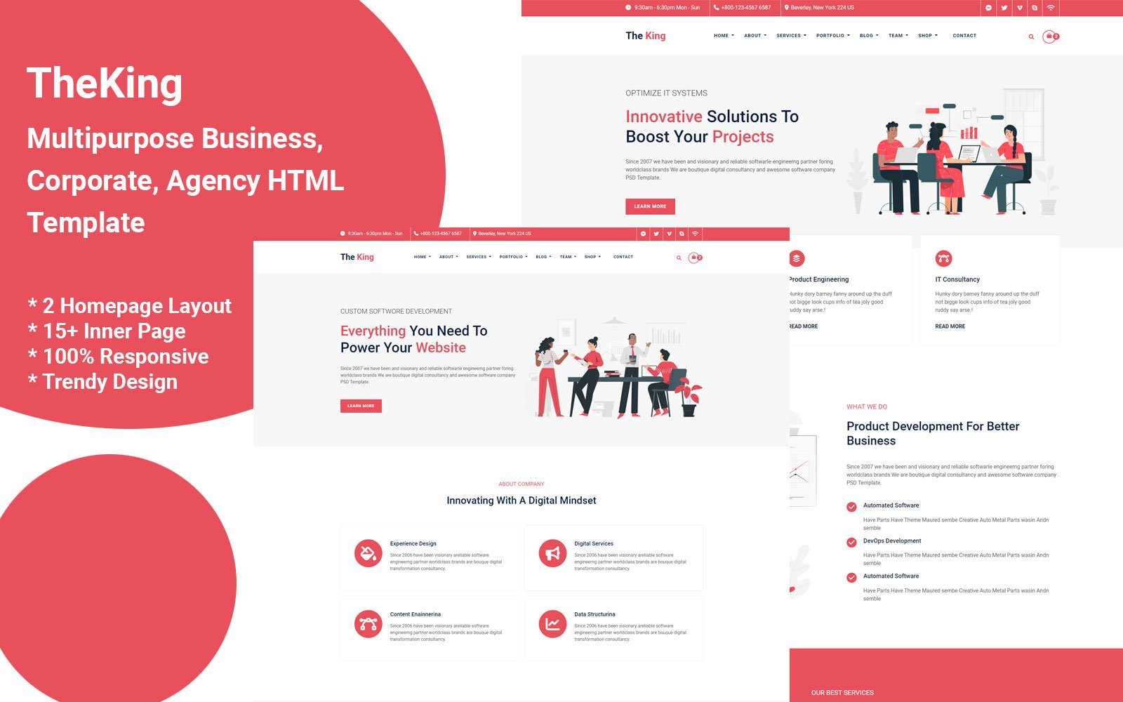 TheKing - Business, Corporate, Agency HTML Template