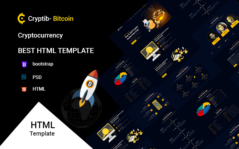 Crypto Cryptocurrency ICO & Bitcoin HTML5 Template