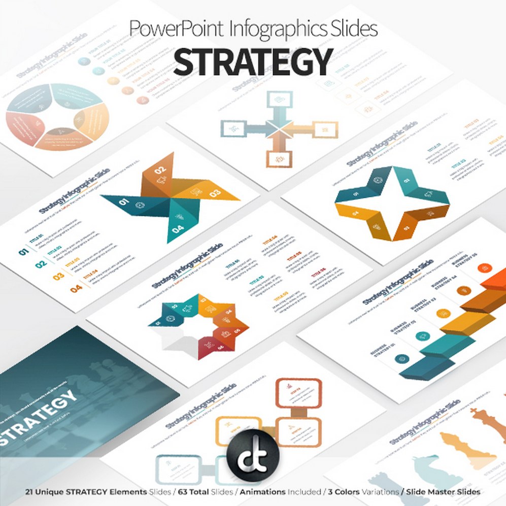 PPT STRATEGY - PowerPoint Infographics Slides