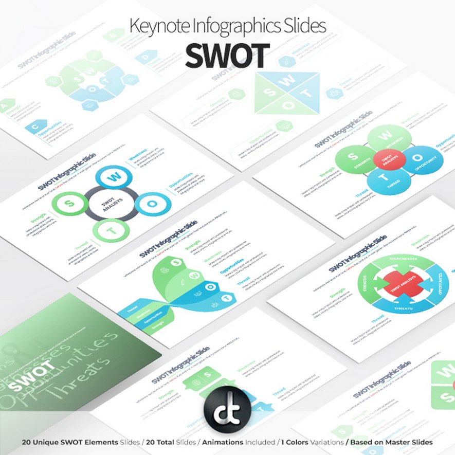 SWOT - Keynote Infographics Slides