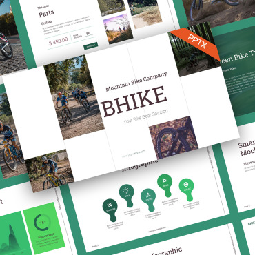 Athlete Bicycle PowerPoint Templates 241142