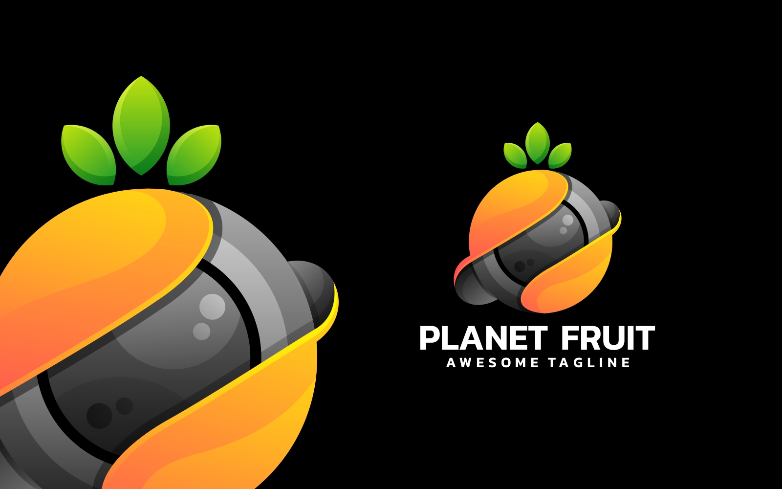 Planet Fruit Gradient Logo