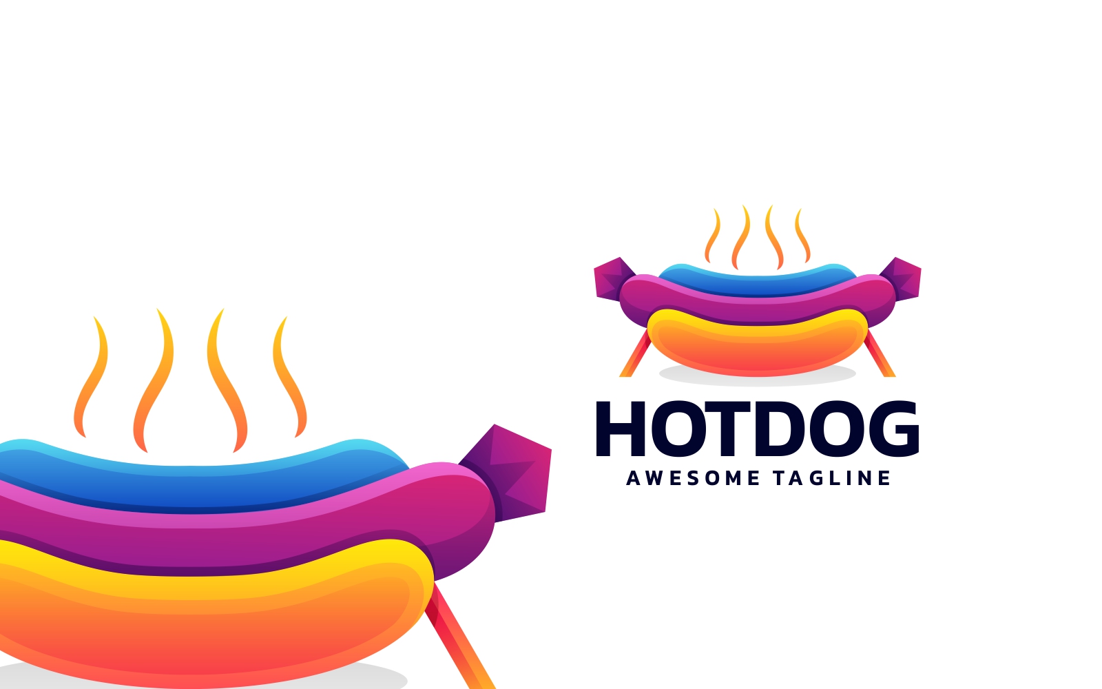 Hotdog Gradient Colorful Logo