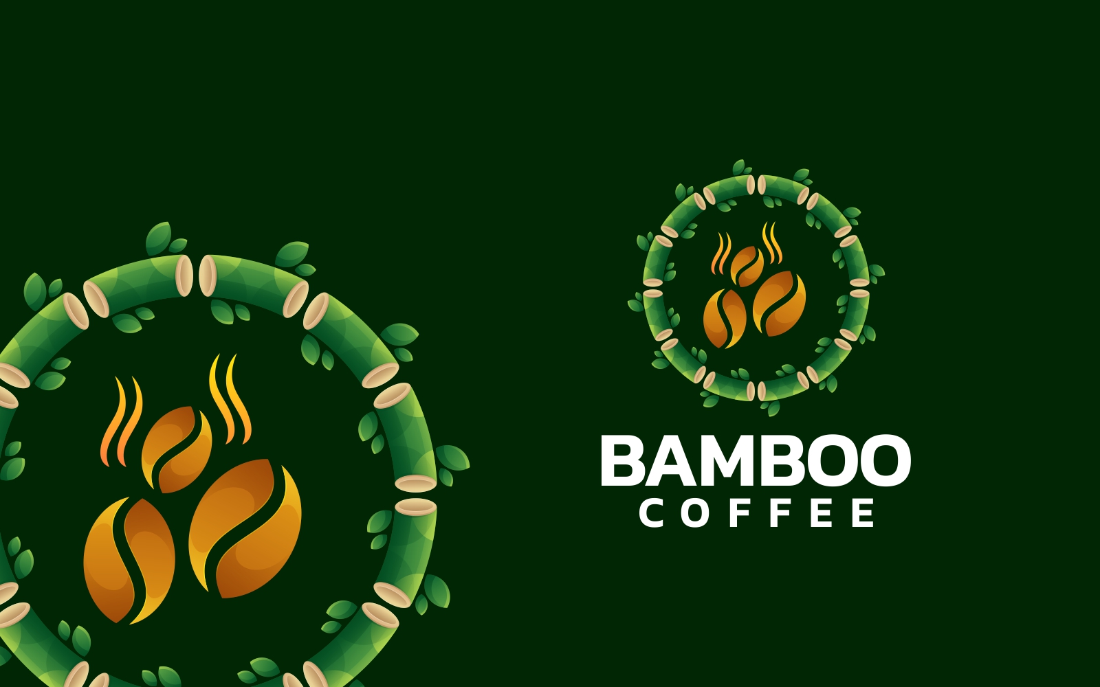 Bamboo Coffee Gradient Logo