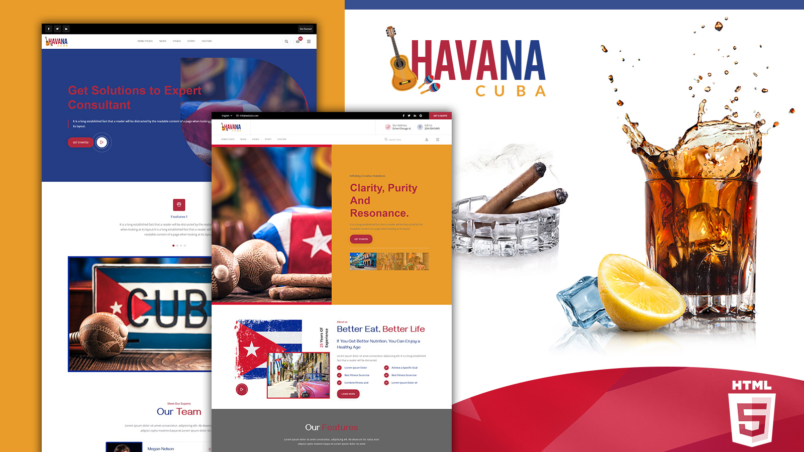 Havana Cuba Culture HTML5 Website Template