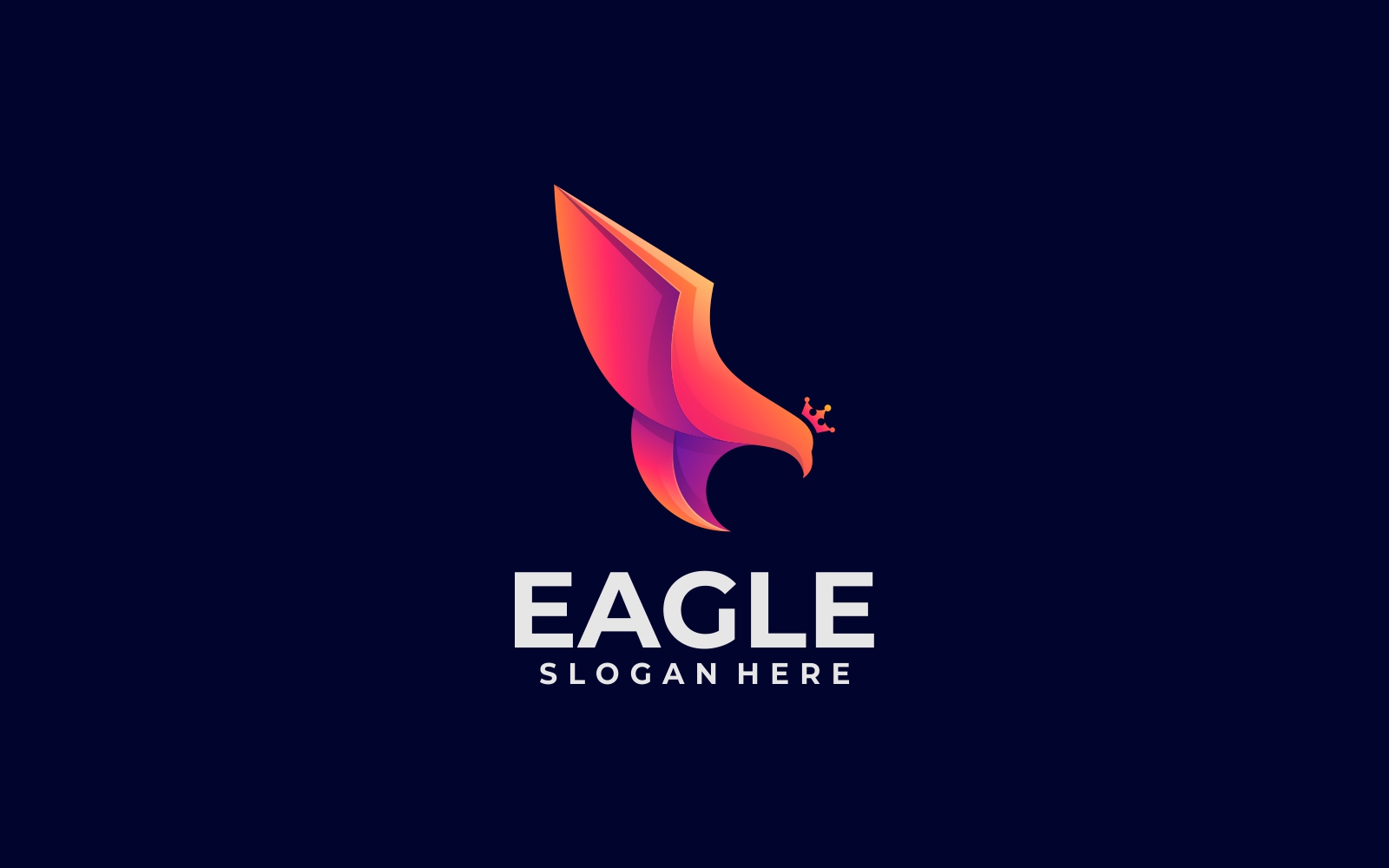 Vector Eagle Color Gradient Logo Style