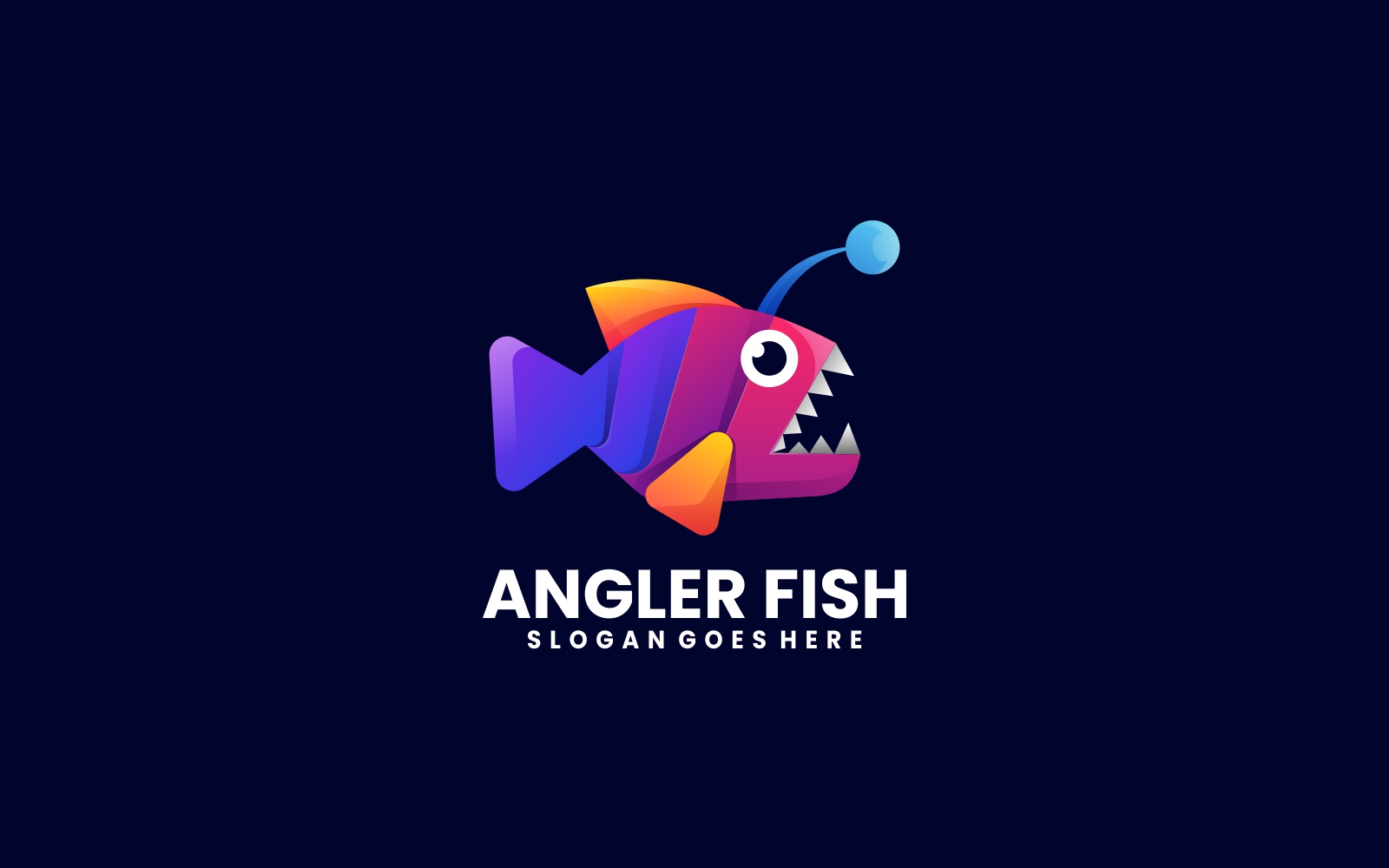 Anglerfish Gradient Colorful Logo