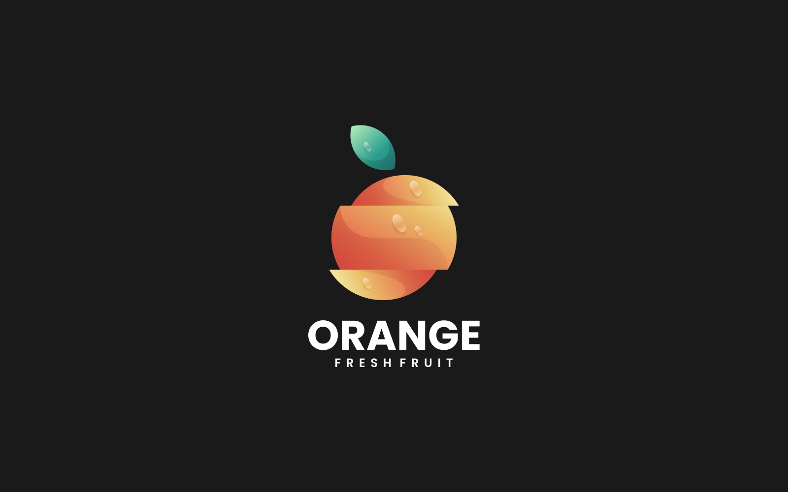 Fresh Orange Color Gradient Logo
