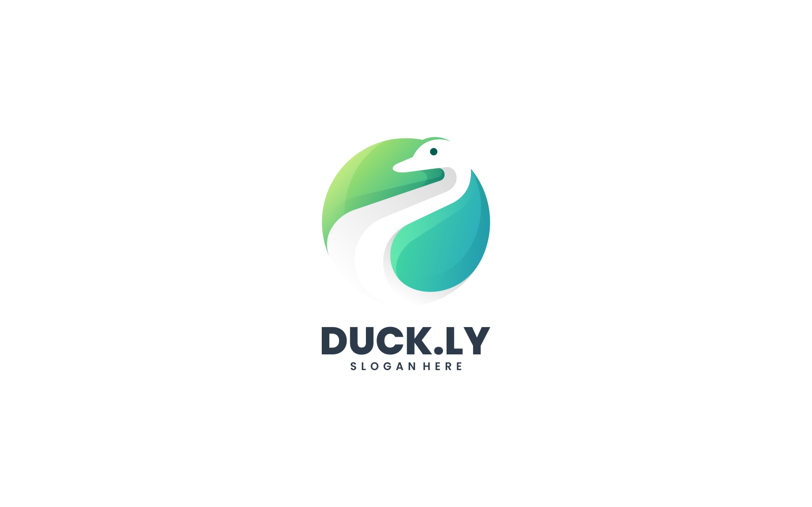 Duck Negative Space Logo Style