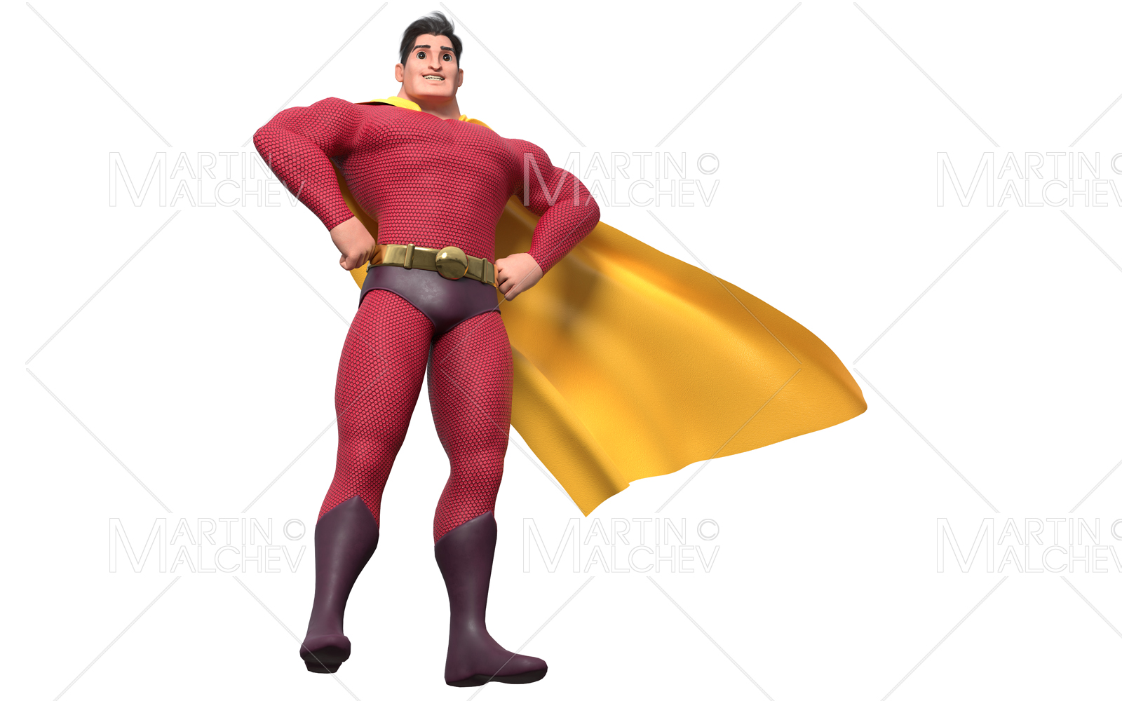 Superhero Standing Tall 2 3D Render