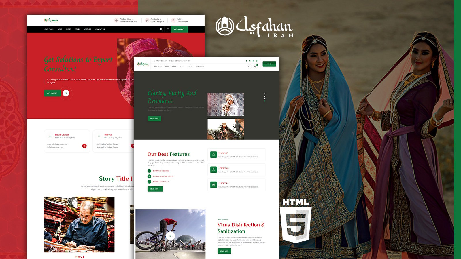 Asfahan Iran Culture HTML5 Website Template