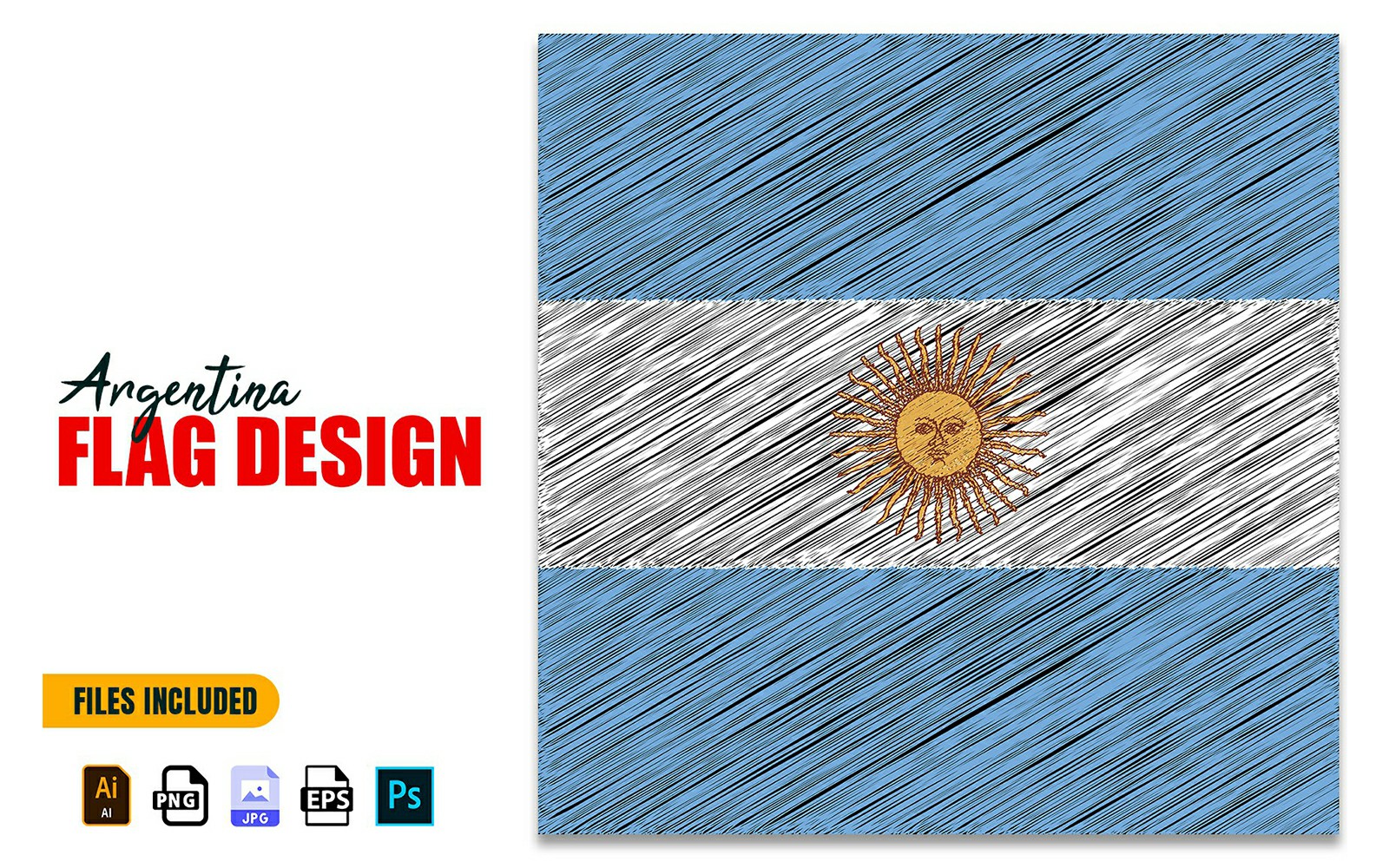 9 July Argentina Independence Day Flag Design Illustration