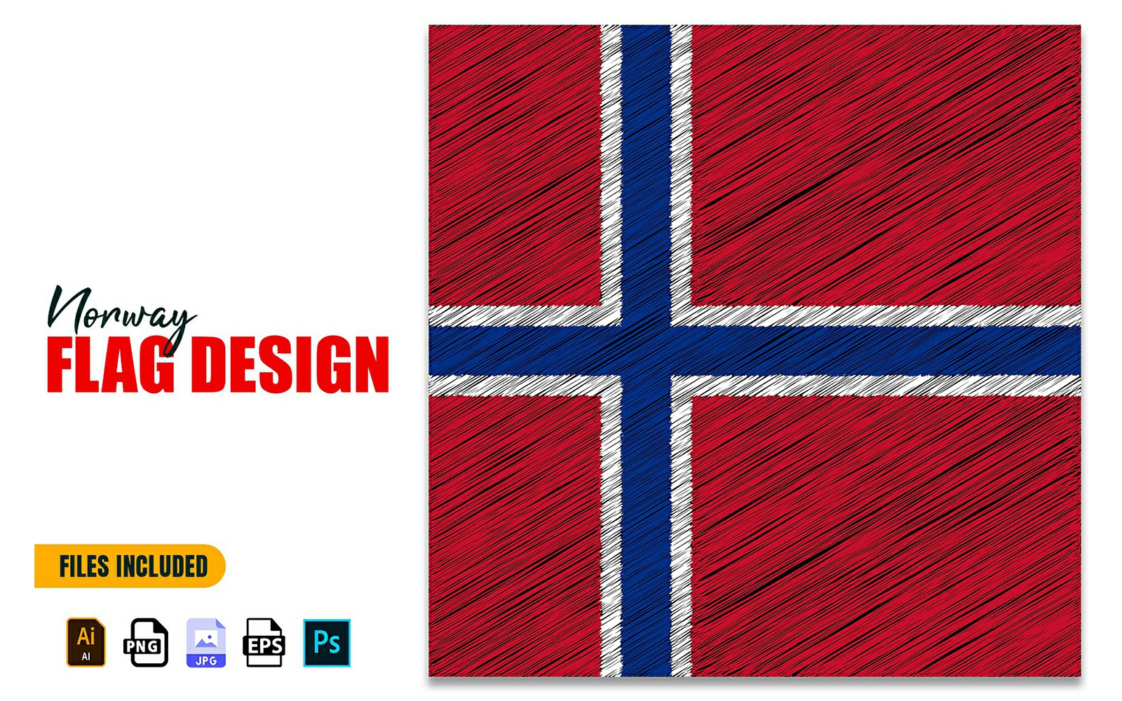 17 May Norway National Day Flag Design illustration
