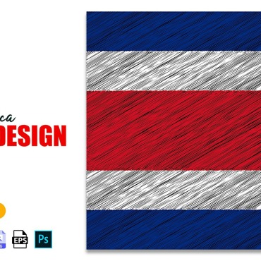 Rica Flag Illustrations Templates 241637