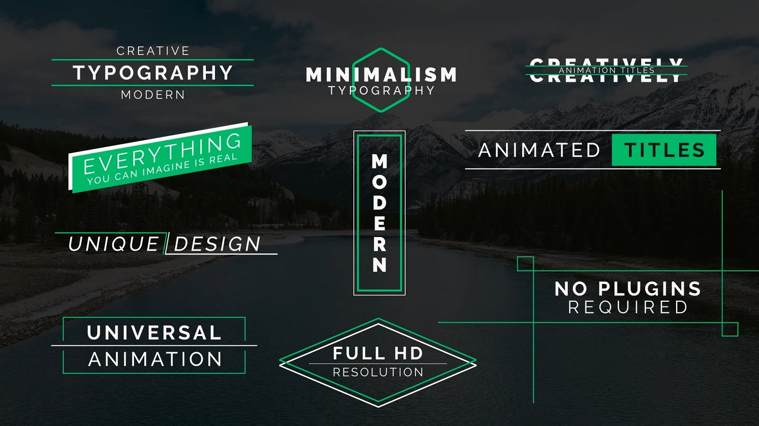 10 Smooth Animated Titles - Corporate Motion Graphic Template