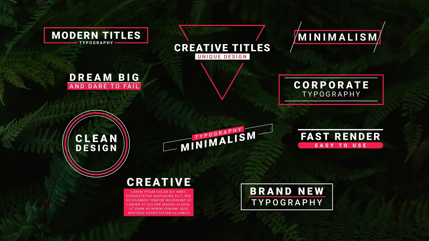 10 Motion Titles - Corporate Motion Graphic Template