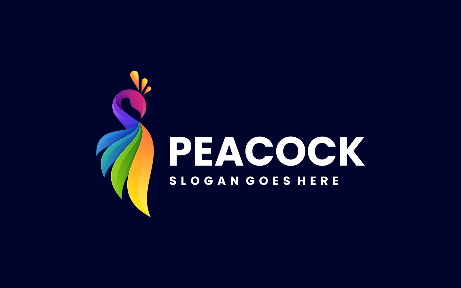 Colorful Peacock Logo Design