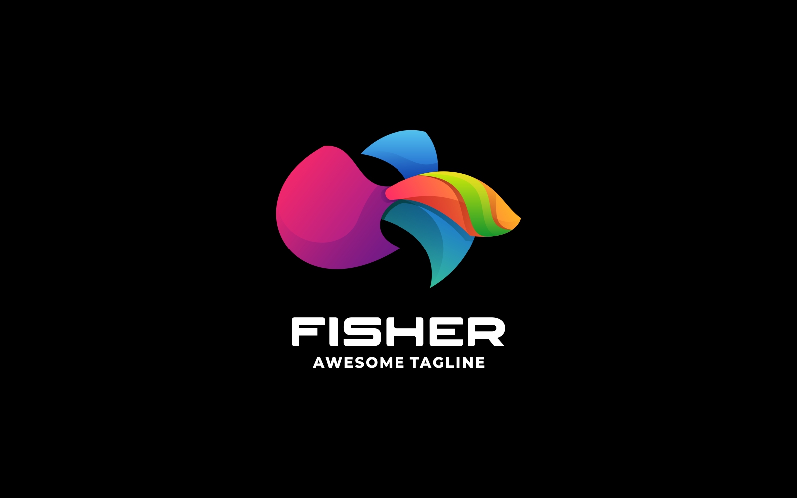 Fish Colorful Logo Template
