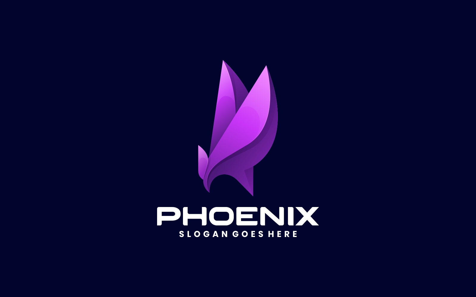 Vector Phoenix Gradient Color Logo Design