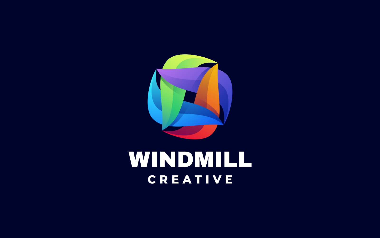Abstract Windmill Gradient Colorful Logo